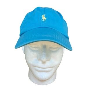 Polo Ralph Lauren Cotton Light Blue Twill Embroidered Adjustable Baseball Cap OS